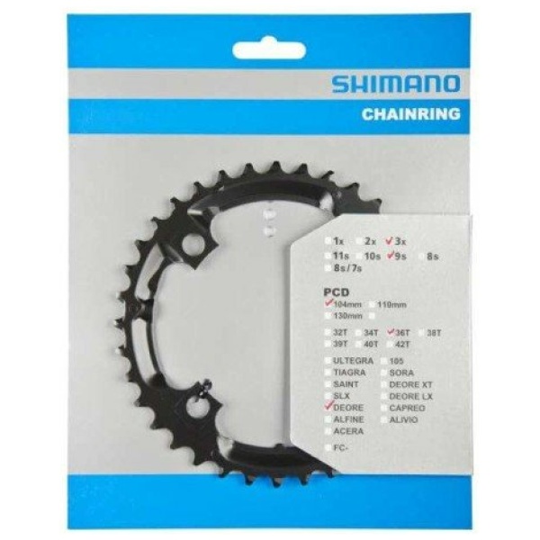 Shimano KETTINGBLAD SHIMA. DEORE 36T.4-A. 9SP. 104/64G ZW Black