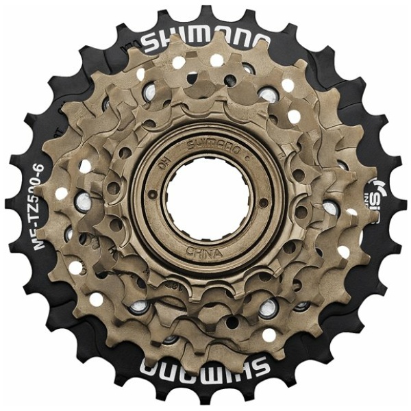 Shimano FREEWHEEL Pion Tourney Mf-tz500 6SPEED 14-28t Zilver/Zwart