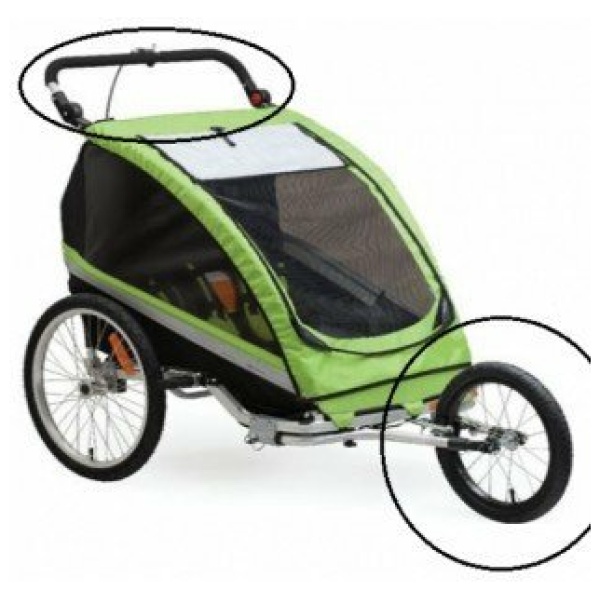 Mirage jogger set kids trailer Groen