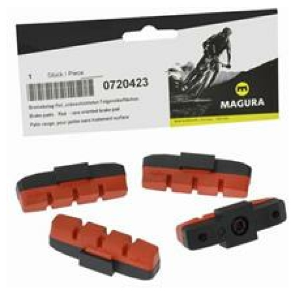 Magura Rem Rubber HS33-HS22-HS11 Staal en alum. Velg Lang Rood - Afbeelding 2