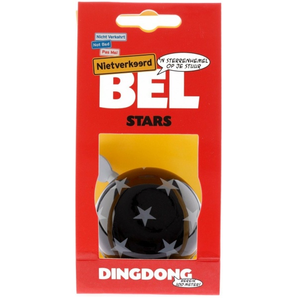 Niet Verkeerd Nietverkeerd bel 80mm Ding Dong stars Wit|Zwart