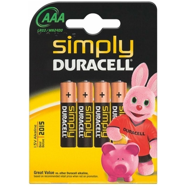 Duracell AAA Simply (4 pack)