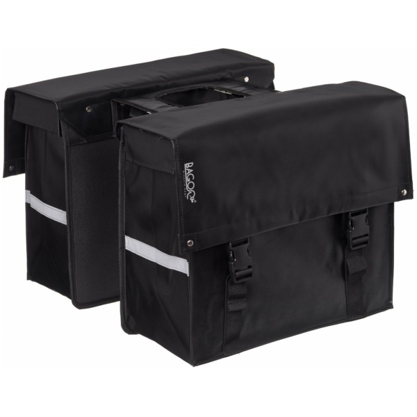 Bagoo Dubbele Fietstas Bisonyl 46 Liter Zwart - Afbeelding 2