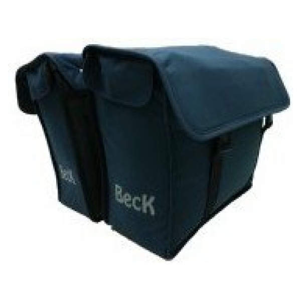 Beck Canvas Dubbele Fietstas Medium 45L - Zwart