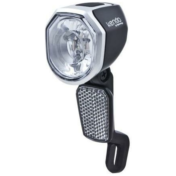 Spanninga Koplamp Kendo Xe tbv. Naafdynamo / E-Bike 6 - 36V Zwart