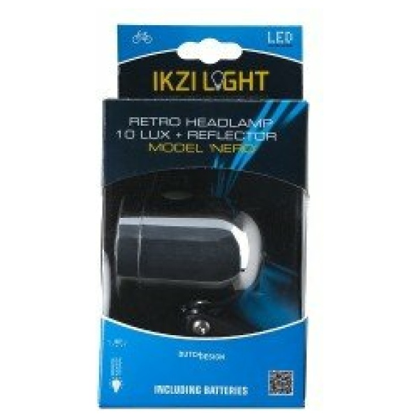 Ikzi Koplamp Nero Retro 10Lux Batterij - Chroom