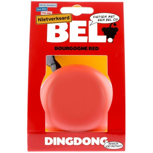 Niet Verkeerd NV bel Ding Dong 80mm Bourgonje red Mat Rood