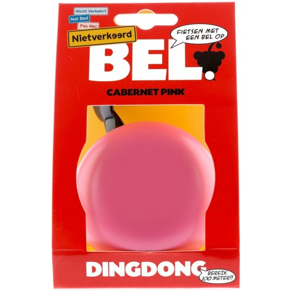 Niet Verkeerd NV bel Ding Dong 80mm Cabernet pink Mat Roze