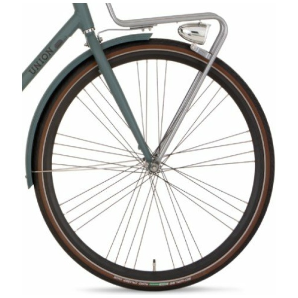 Gazelle / Union Union Flow Voorwiel 9X4 zwart spaak en zwart aluminium velg