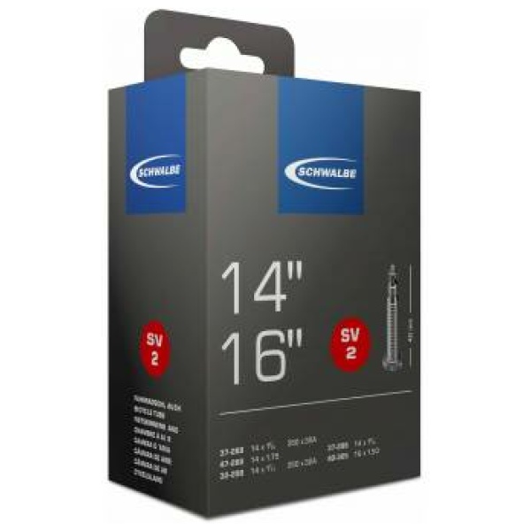 Schwalbe (SV2) Fiets Binnenband 14 std Frans Ventiel 40mm Zwart - Afbeelding 3