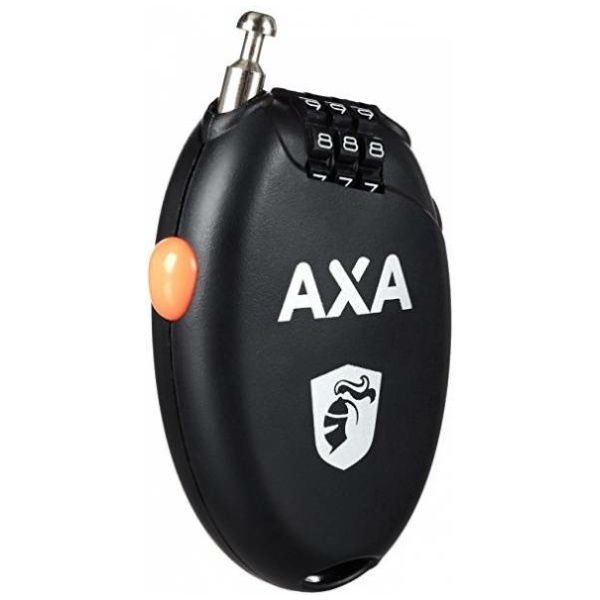 Axa cijferslot Roll Retractable 75cm Zwart