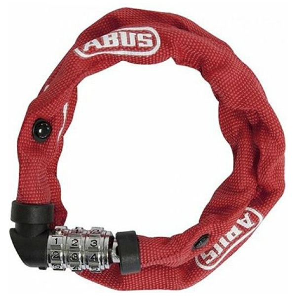 Abus 1200/60 rood, 4 mm/60 cm, klein kettingslot met cijfercombinatie Red - Afbeelding 2