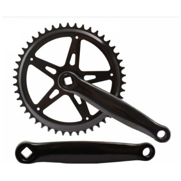 Crankstel Spieloos 46 Tands Crank Lengte 170mm Zwart