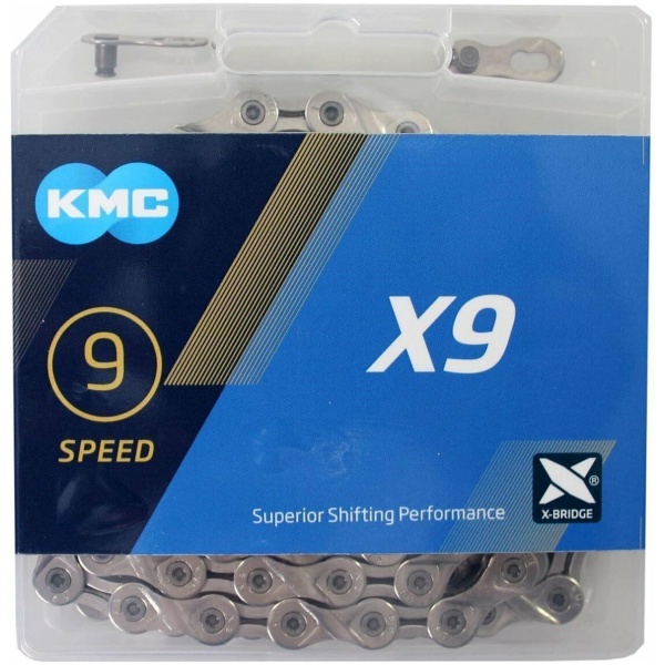 Kmc X9 Fietsketting 11/128" 9V 114 Schakels - Zilver