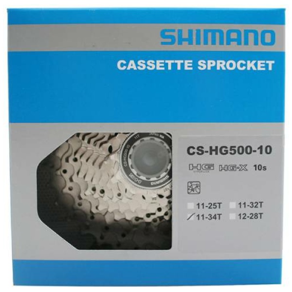 Shimano Cassette HG-500 10V 11-34T Zilver