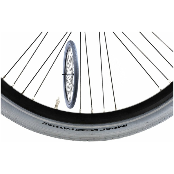 Gazelle / Union Union Flow Voorwiel 9X4 zwart spaak en zwart aluminium velg - Afbeelding 2