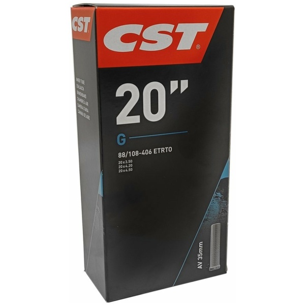 Cst Binnenband 20x3.50-4.50, Ventiel:autoventiel 35mm Zwart