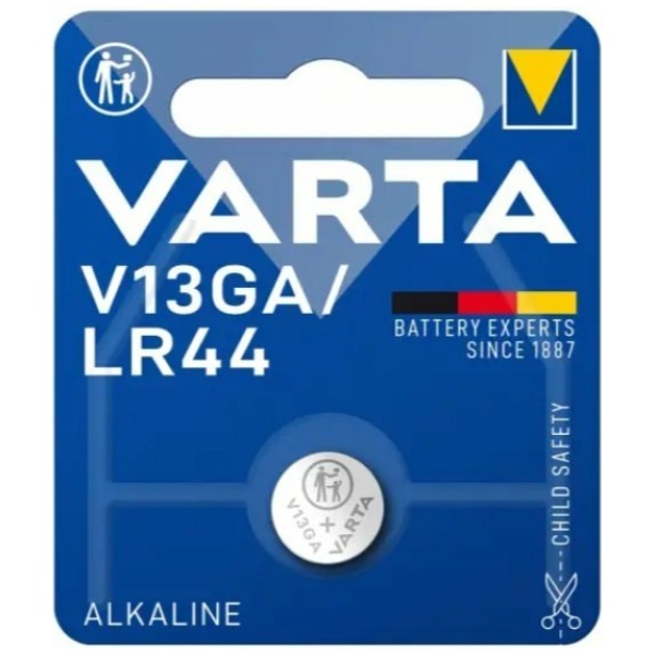 Varta Knoopcel Batterij LR44 - High Energy Alkaline - 1,5 Volt per stuk Zilver