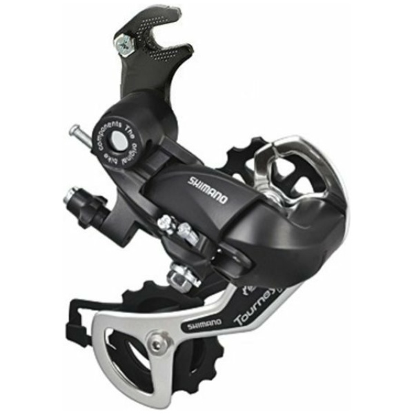 Shimano Achterderailleur Tourney TY300 6/7V met haak Zwart