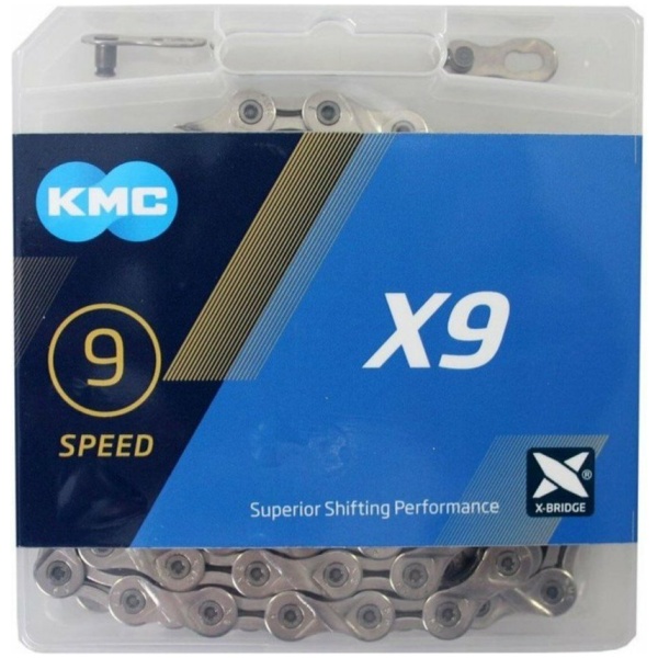 Kmc X9 Fietsketting 11/128" 9V 114 Schakels - Zilver - Afbeelding 2