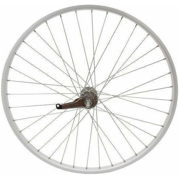 Agu ACHTER WIEL 24X1 3/8 - ETRO:28/37-540 SHIMANO REMNAAF ALUMINIUM, RVS SPAKEN Zilver