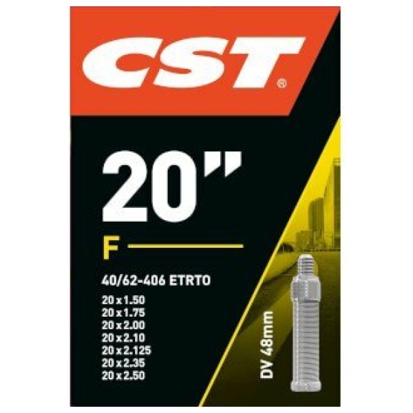 Cst Binnenband 20x3.50-4.50, Ventiel:autoventiel 35mm Zwart - Afbeelding 3