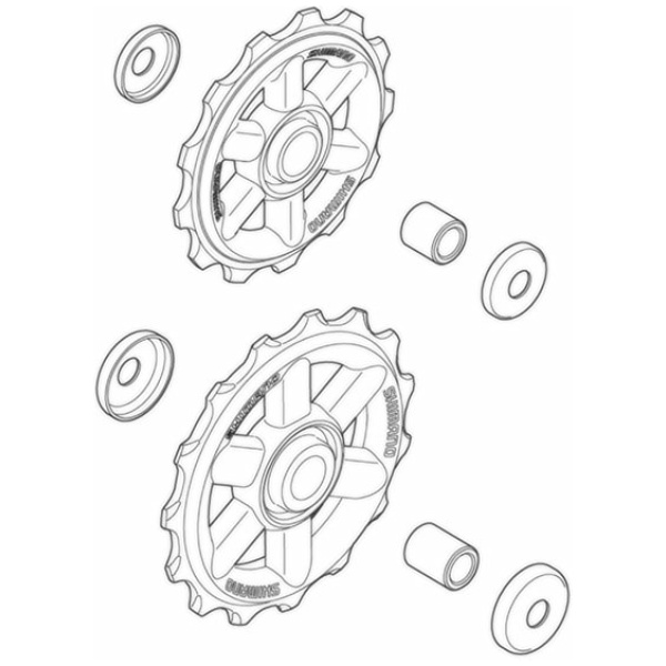 Shimano Shim der wiel set RD-M310 Zwart