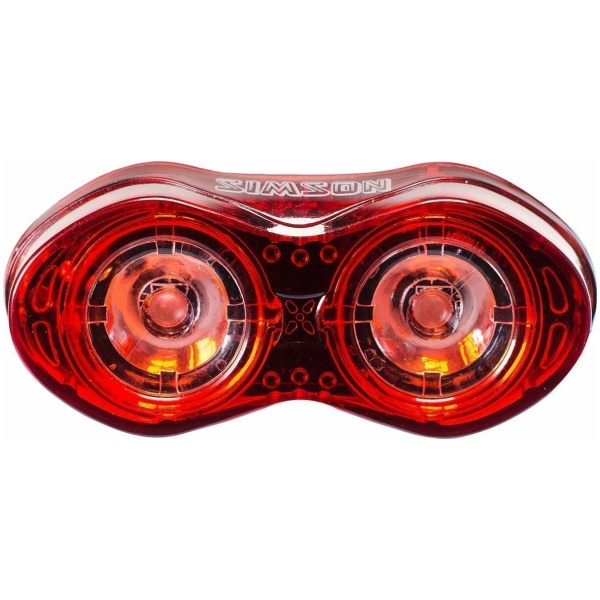 Simson Eyes Achterlicht LED USB -/Rood Zwart - Afbeelding 2