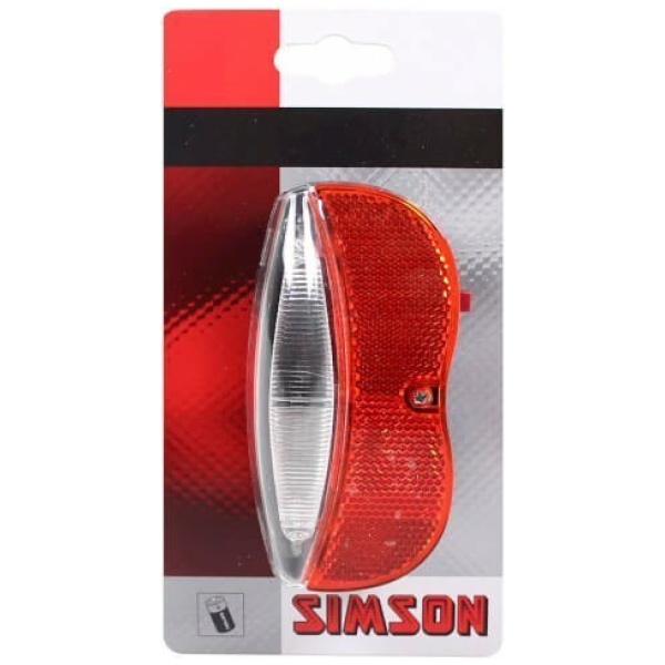 Simson Taillight Regular - Achterlicht - Batterijen - Rood.(drager 80MM LED)