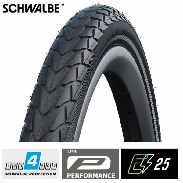 Schwalbe BUITENBAND 40-622 MARATHON RACER/REFLECTIE Zwart