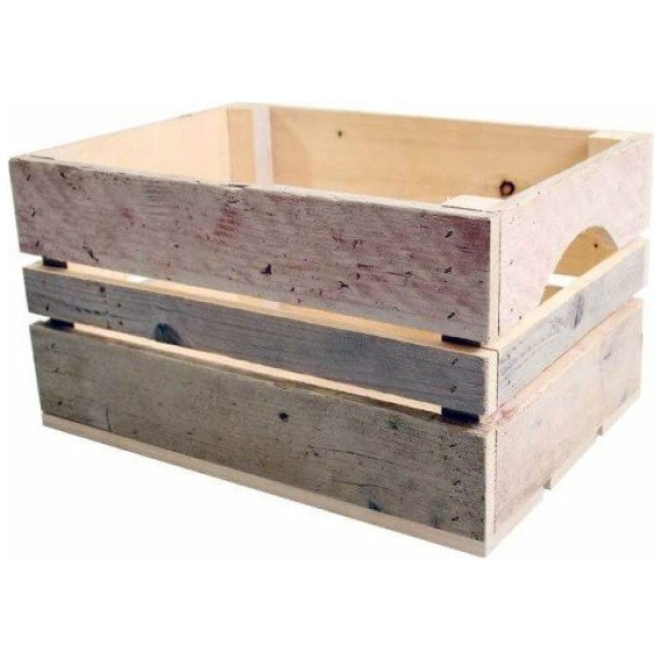 Merkloos Fietskrat Hout HBS Woodybox 40x30x24cm Steiger - Afbeelding 2