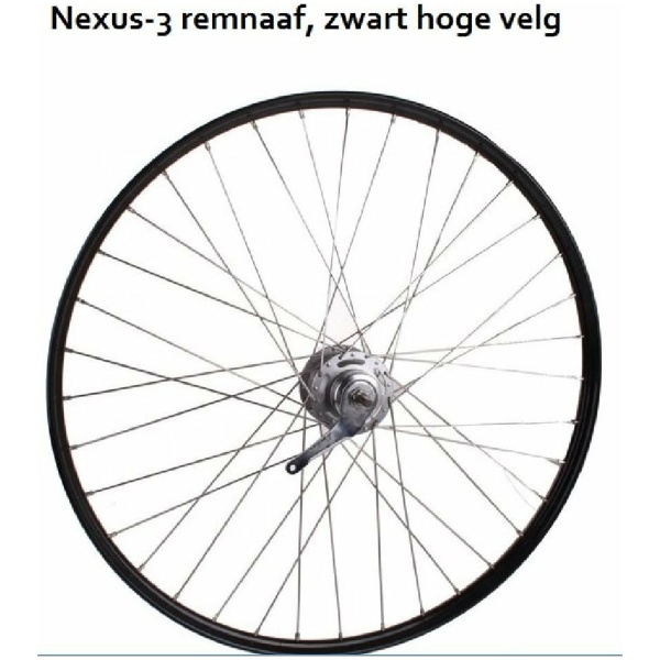 X-plorer WIEL A 28X15/8 37-622 ZWART NEX-3 REMNAAF zonder toebehoren.