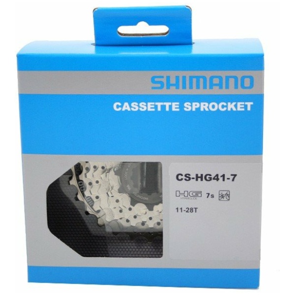 Shimano Cassette 7V 11-28 CS-HG41 Tourney Zilver