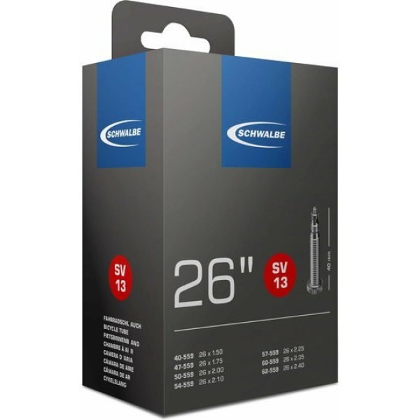 Schwalbe Binnenband SV13 26" / - 40mm ventiel Zwart - Afbeelding 6