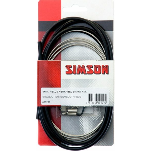 Simson Remkabelset Nexus RVS Zwart - Afbeelding 2