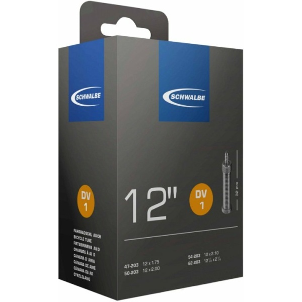 Schwalbe Binnenband DV1 12Inch. - 32mm ventiel Zwart - Afbeelding 4