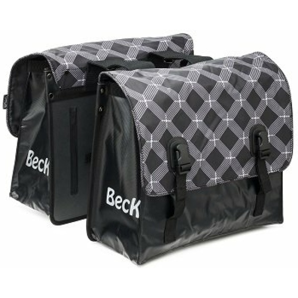 Beck Dubbele Fietstas Classic 46L - Black Diamonds - Afbeelding 2